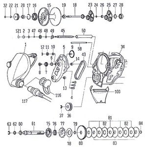 ダイワ（Daiwa） パーツ：シーボーグ 400FBe スプールプレートギヤー（B）（部品No.025）