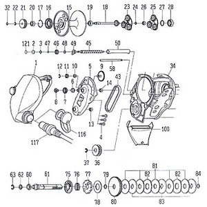 ダイワ（Daiwa） パーツ：シーボーグ 400FBe コネクターキャップ（部品No.116）