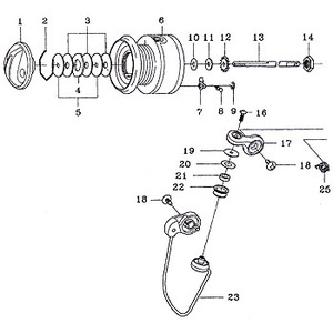 ダイワ（Daiwa） パーツ：スプリンター 2000 糸付 スプール 2-9 No006