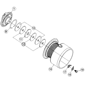 ダイワ（Daiwa） パーツ：スプリンター V2500 スプール 9-19 No016