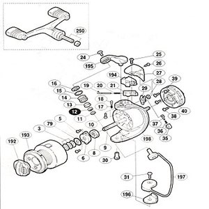 シマノ（SHIMANO） パーツ：00バイオマスター 2000スプール座金 No3