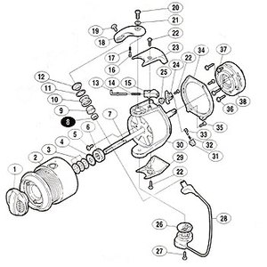 シマノ（SHIMANO） パーツ：00バイオマスター 1000MgSスプール座金 No3