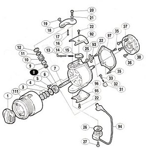 シマノ（SHIMANO） パーツ：00バイオマスター 3000MgSスプール座金 No3