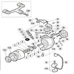 シマノ（SHIMANO） パーツ：00バイオマスター 1000スプール座金 No3