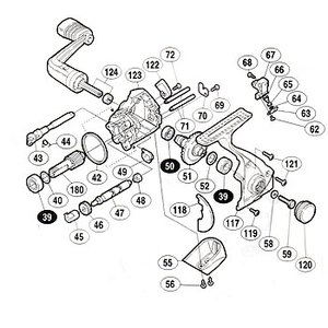 シマノ（SHIMANO） パーツ：00バイオマスター 1000クリックバネ No44