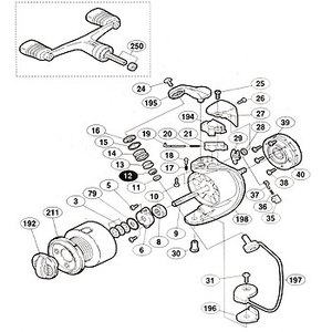 シマノ（SHIMANO） パーツ：00バイオマスター 2500ベール取付ケカム固定ボルト No31