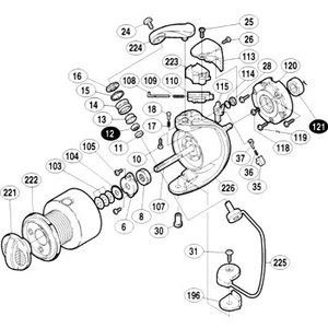 シマノ（SHIMANO） パーツ：00バイオマスター 3000ベール取付ケカム固定ボルト No31