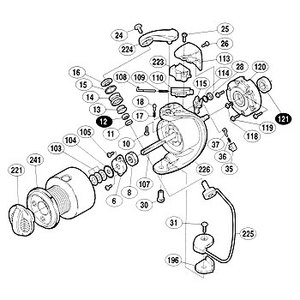 シマノ（SHIMANO） パーツ：00バイオマスター 4000ペール取付ケカム固定ボルト No31