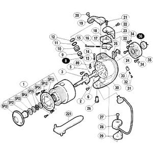 シマノ（SHIMANO） パーツ：00バイオマスター 1000LS プッシュカラー NoSP02