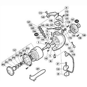 シマノ（SHIMANO） パーツ：00バイオマスター 3000LS スプールバネ座金 NoSP04