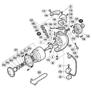 シマノ（SHIMANO） パーツ：00バイオマスター 4000LS プッシュボタン NoSP01