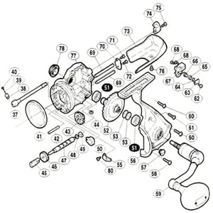 シマノ（SHIMANO） パーツ：02アルテグラ 8000PG 内ゲリ当タリ固定ボルト No80