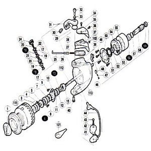 シマノ（SHIMANO） パーツ：98ステラ 16000H アームカム調整座金 小 No42