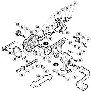 シマノ（SHIMANO） パーツ：03ツインパワーMgC3000 摺動子固定ボルト No68