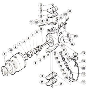 シマノ（SHIMANO） パーツ：ステラ 10000 ドラグツマミ組 No1