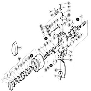 シマノ（SHIMANO） パーツ：03ツインパワーMgC3000 ローラークラッチ固定ボルト No39