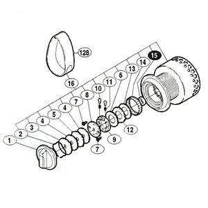 シマノ（SHIMANO） パーツ：01 ステラーSW 6000HG スプール組 No16