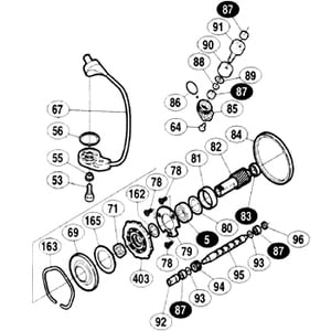 シマノ（SHIMANO） パーツ：01 ステラーSW 10000HG 前ツバ用ベアリング調整座金 No80