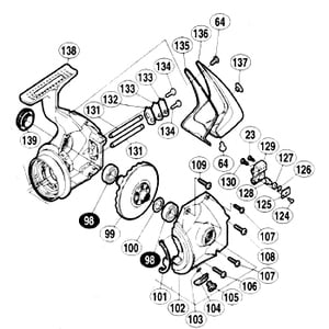 シマノ（SHIMANO） パーツ：01 ステラーSW 10000HG マスターギヤ組 No99