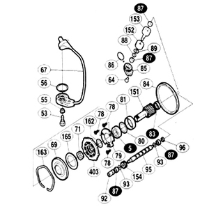 シマノ（SHIMANO） パーツ：01 ステラーSW 20000PG ベアリング押サエ板固定ボルト No78