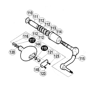 シマノ（SHIMANO） パーツ：01 ステラーSW 20000PG ハンドル軸座金 A No113