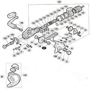 シマノ（SHIMANO） パーツ：01ナビ 3000L 音出シ板バネ No110