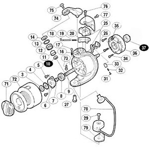 シマノ（SHIMANO） パーツ：00ナビ 1000 スプール受ケ No4