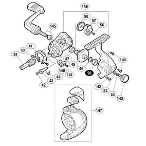 シマノ（SHIMANO） パーツ：00ナビ 2000 摺動子座金 No49