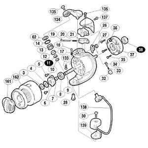 シマノ（SHIMANO） パーツ：00ナビ 2500 アームカムバネ No20