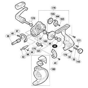 シマノ（SHIMANO） パーツ：00ナビ 3000 フリクションリング固定ボルト No40