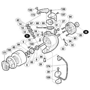 シマノ（SHIMANO） パーツ：00ナビ 4000 リテーナー固定ボルト No5