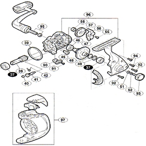 シマノ（SHIMANO） パーツ：00 ナビ 5000 ピニオンギヤ用ブッシュ No45