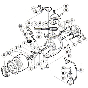 シマノ（SHIMANO） パーツ：00 ナビ 5000 ローラークラッチ固定ボルト座金 No62