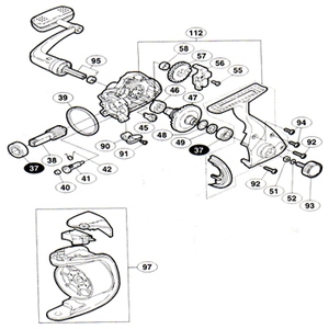 シマノ（SHIMANO） パーツ：00 ナビ 6000 クリックバネ No42