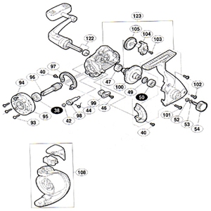 シマノ（SHIMANO） パーツ：99 ナビ 4000 マスターギヤ用ブッシュ No47