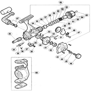 シマノ（SHIMANO） パーツ：ナビ 1000XT-R 摺動子ギヤ No50