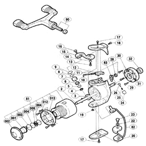 シマノ（SHIMANO） パーツ：ナビ 2000XT-R 取付ケカム固定軸 No23