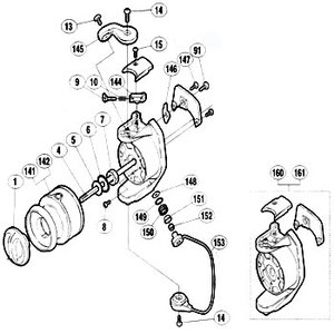 シマノ（SHIMANO） パーツ：00アリビオ 1000 スプール座金 No5