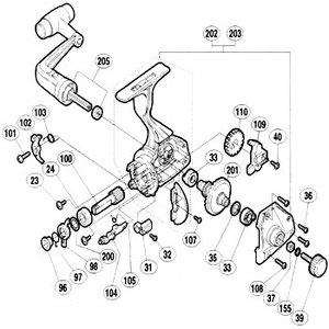 シマノ（SHIMANO） パーツ：00アリビオ 3000 摺動子座金 No35