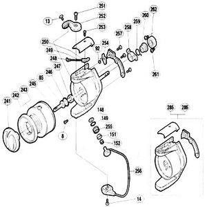 シマノ（SHIMANO） パーツ：00アリビオ 6000 ナットユルミ止メネジ No8