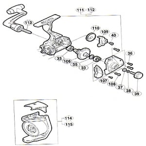 シマノ（SHIMANO） パーツ：アリビオ 3000 回転枠組 ゴールド No115