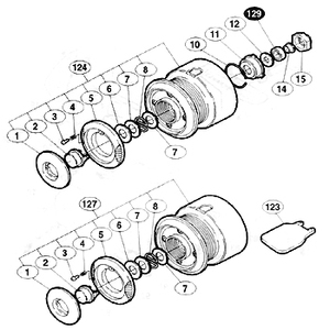 シマノ（SHIMANO） パーツ：01 BB-X テクニウム 2000 スプールバネ座金 No7