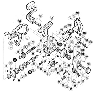 シマノ（SHIMANO） パーツ：01 BB-X テクニウム 2000 ブレーキギヤベアリング止メ輪 No62