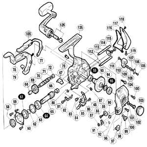 シマノ（SHIMANO） パーツ：01 BB-X テクニウム 2000 ブレーキギヤベアリング止メ輪 No62