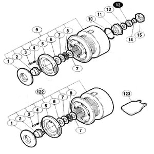 シマノ（SHIMANO） パーツ：01 BB-X テクニウム 3000 プッシュカラー座金 No6