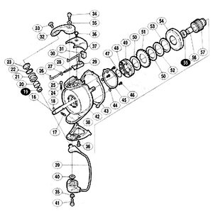 シマノ（SHIMANO） パーツ：01 BB-X テクニウム 3000 アームローラースぺ-サー No22