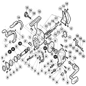 シマノ（SHIMANO） パーツ：01 BB-X テクニウム 5000 ブレーキベアリング押サエ板固定ボルト No59