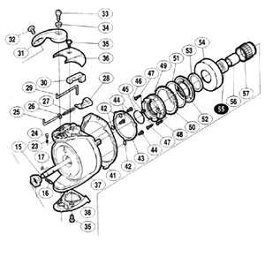 シマノ（SHIMANO） パーツ：01 BB-X テクニウム 5000 ローラークラッチ止メ輪 No45