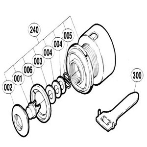 シマノ（SHIMANO） パーツ：BB-X テクニウム 2500T スプール脱着レンチ 付属品 No300