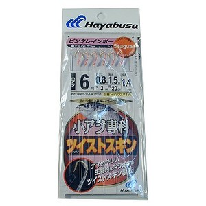 ハヤブサ（Hayabusa） 小アジ専科ツイストスキン ピンクレインボー 6本針 HS300 9-2